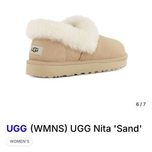 UGG Nita Shearling Slippers- Size 8, Sand color